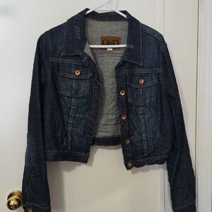Classic Dark Blue Women's Jean Jacket